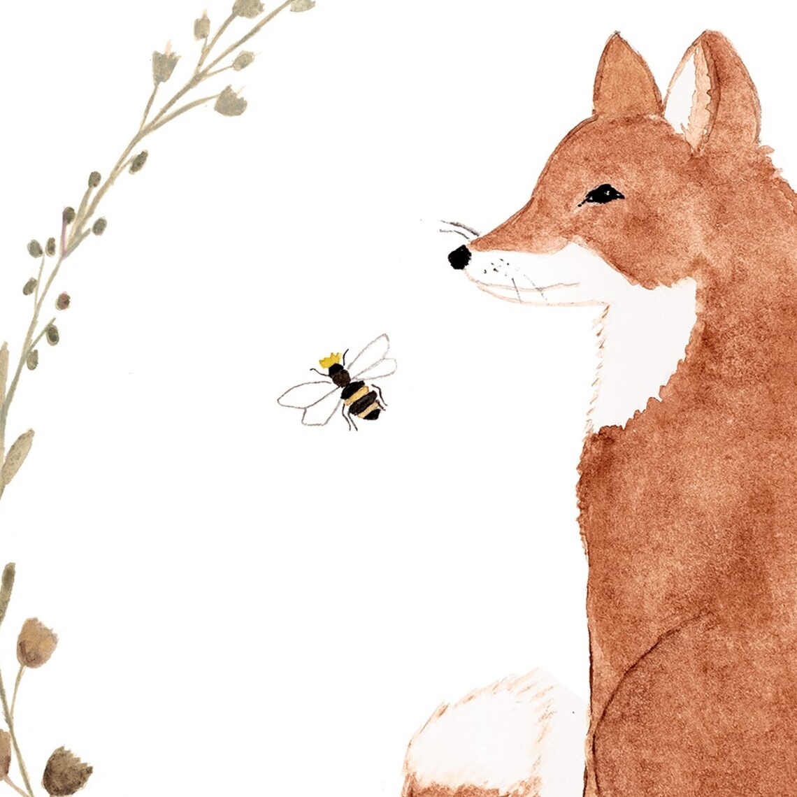 Fox Nursery Printable Artwork, Baby Animals, Boy's Print, Boho Decor ...