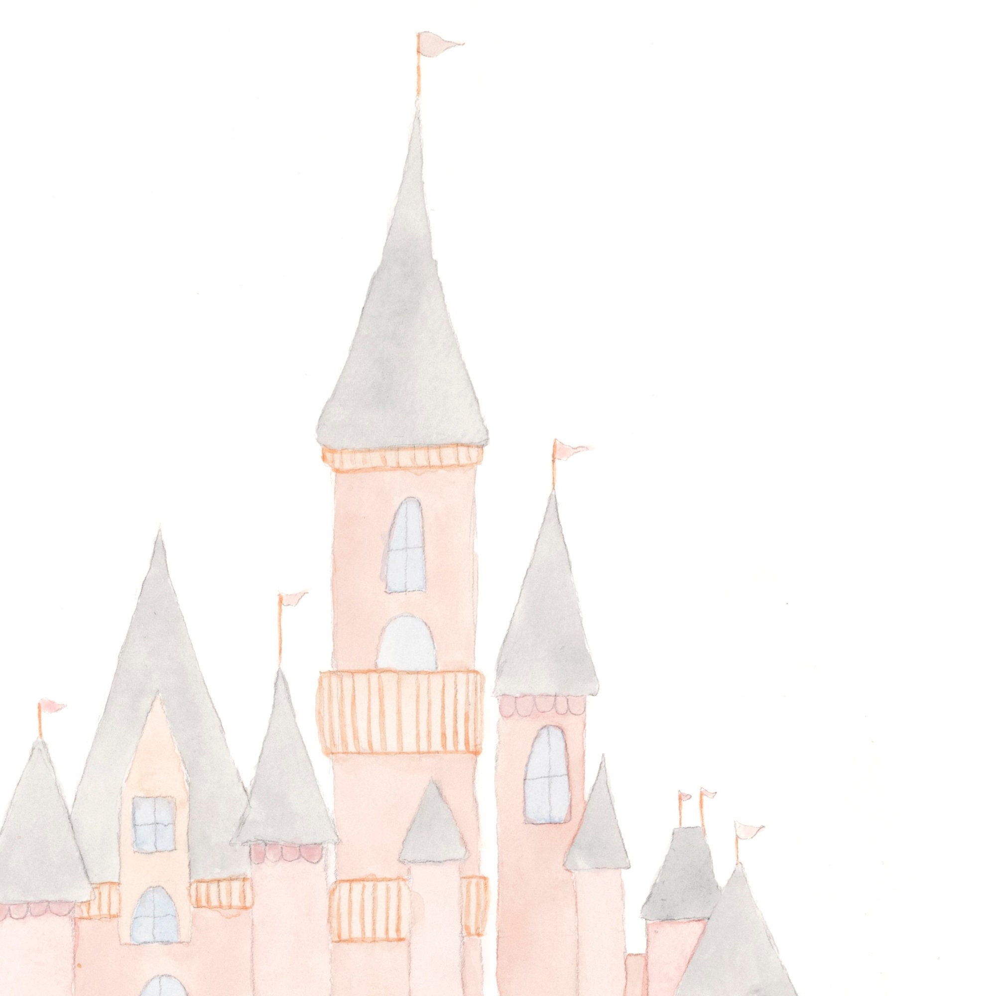 Fairy Castle Nursery Printable Artwork Original Design - Etsy