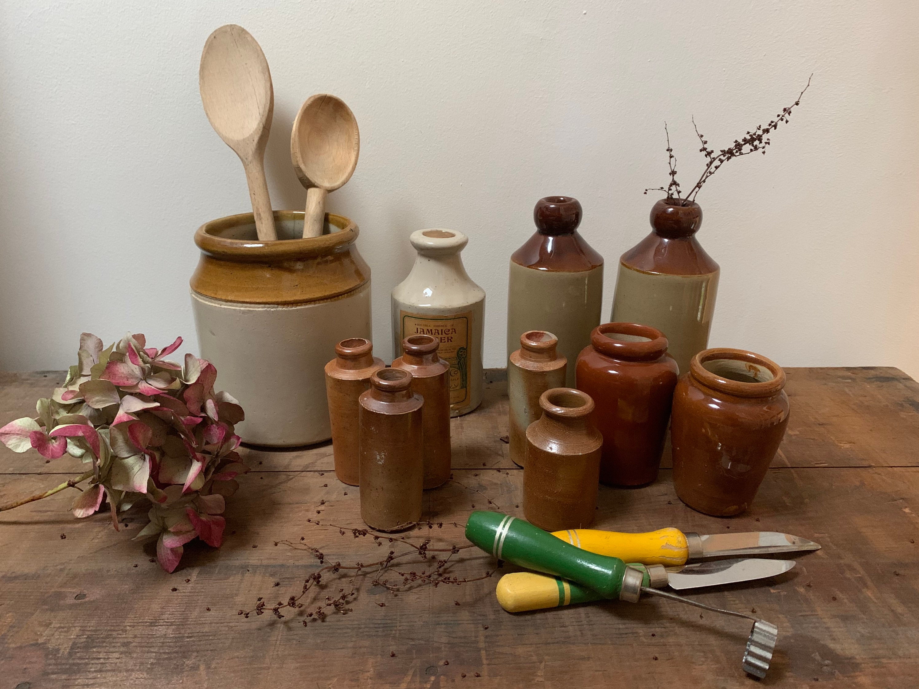 Earthenware storage pots and bottles Etsy
