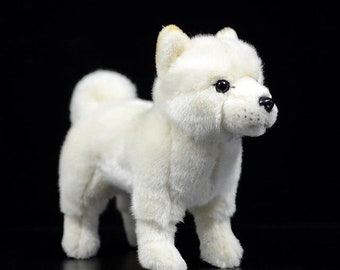 white dog plush
