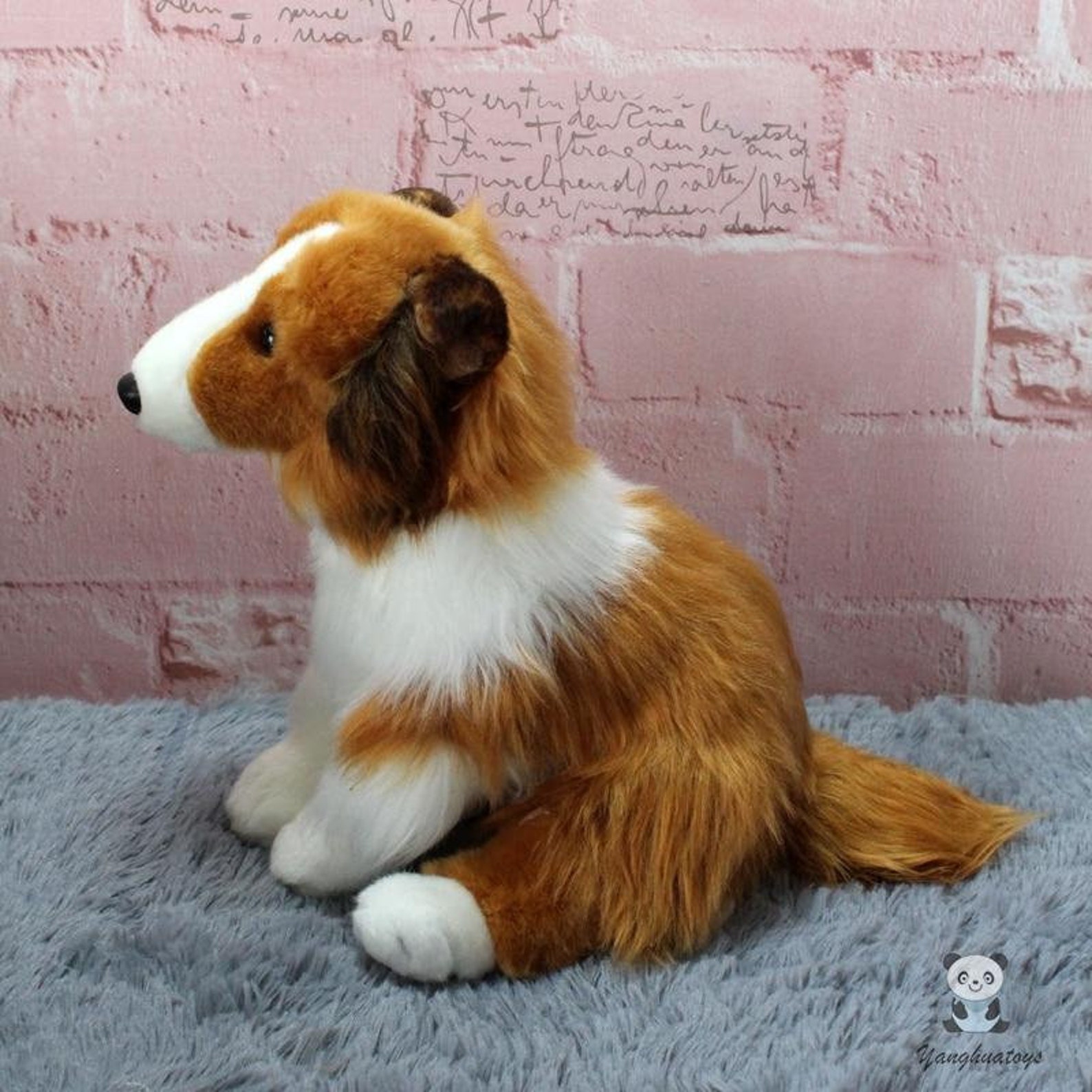 Shetland Sheep Dog Puppy Soft Stuffed Plush Toy 28cm Etsy