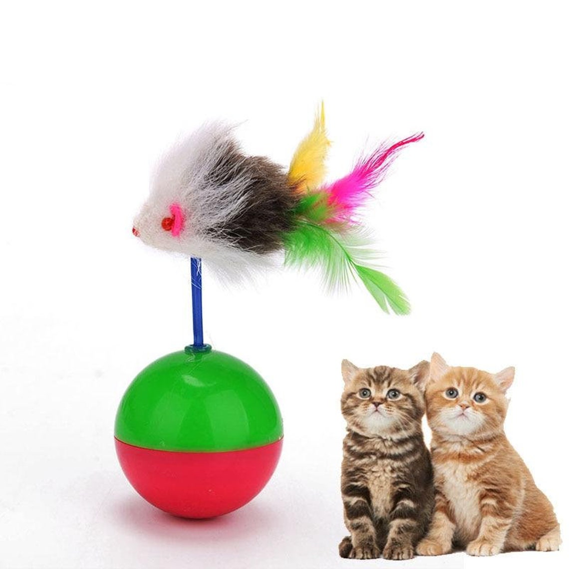 Kitten Cat Play Toys Cat Mouse Ball Toy | Etsy