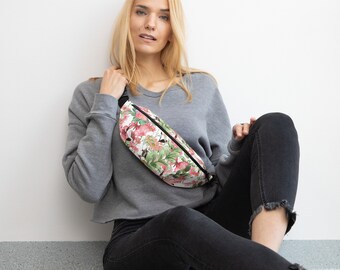 Floral Theme Fanny Pack - Flower Bumbag - Water Resistant