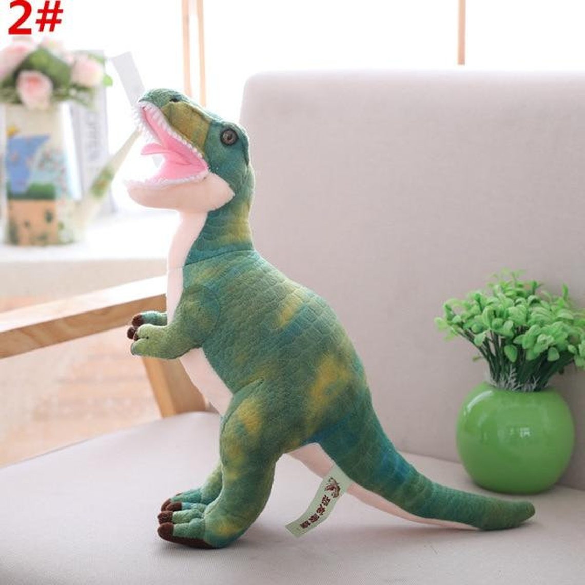 Green Dinosaur Plush Toy 30cm 12 Inches Etsy