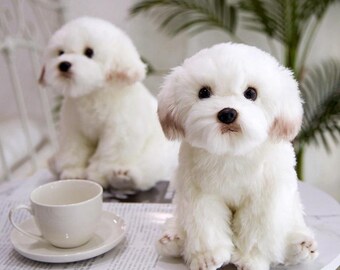stuffed maltipoo dog