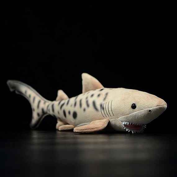Jumbo Tiger Shark Fish Plush Toy 52cm 5 Inches Etsy