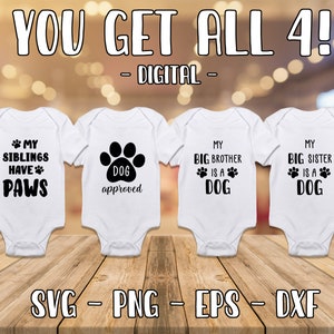 Baby Dog Onesie SVG / Baby Onesie / Baby Dog Onesie Cricut / Baby Svg / Png / Dxf / Eps / Cricut / Vector / Alta qualidade (ver descontos em massa)