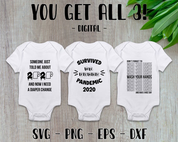 Download Covid Quarantine Baby Svg 4 Baby Bodysuit Corona Svg Etsy