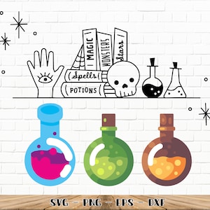 Potions SVG / Halloween / Magic / Cricut / Png / Dxf / Eps / Cricut / Vector / 300 Dpi (See Bulk Discounts)