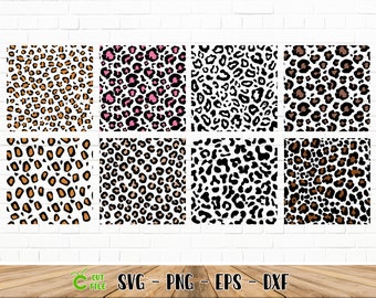 Leopard & Gepard Print Muster SVG / Seamless / Cricut Design / Png / Dxf / Eps / 300 Dpi (siehe Bulk Discounts)