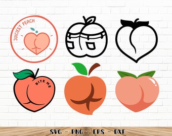 Peach Butt SVG / Cricut / sublimatie / Png / Dxf / Eps / Vector / 300 Dpi (zie bulkkortingen)