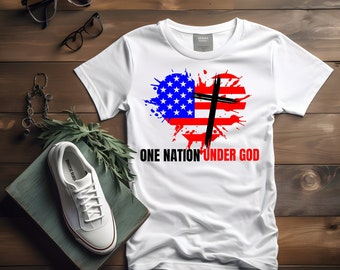 july 4th pullover, one nation under God, shirt for dad, shirt for mom, custom personalized, shirt for 4th of july, shirt to give away