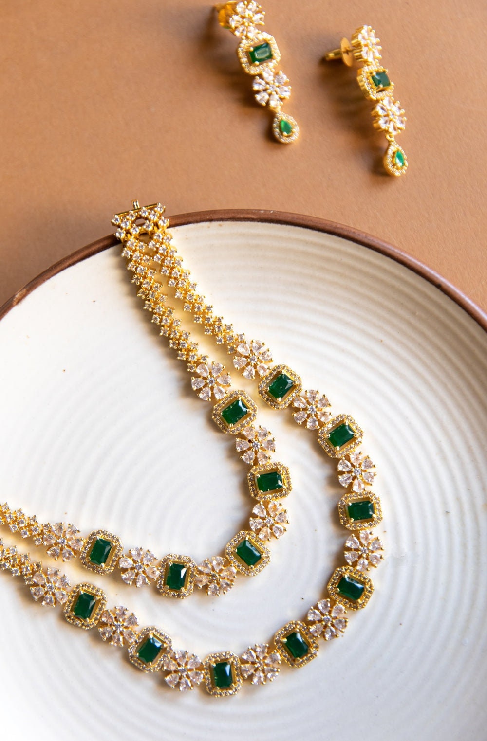 Two Line AD Stone Choker Necklace is 