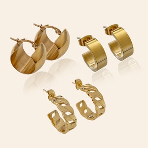 18K Gold Plated Dainty Hoops, Chain Hoops, Minimalist, Most Favorited Huggies Hoop Earrings, Chain Huggies, Perfect Addition to Any Stack