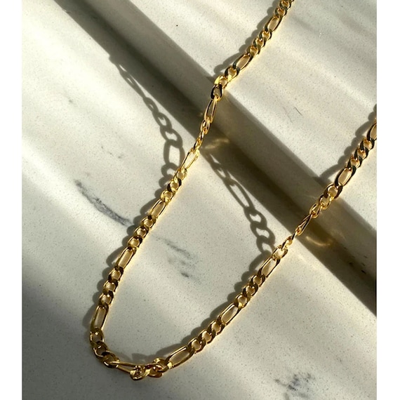 18K Yellow Gold Figaro Chain 3mm 16 