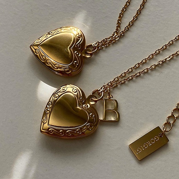 Heart Locket Necklace Heart Pendant 