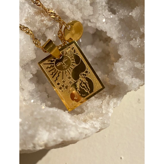 The Sun Tarot Necklace 18K Gold Plated 