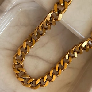 Cuban Chain Necklace | Cuban Gold Chain | Cuban Chain | Gold chunky chain necklace | Statement necklace
