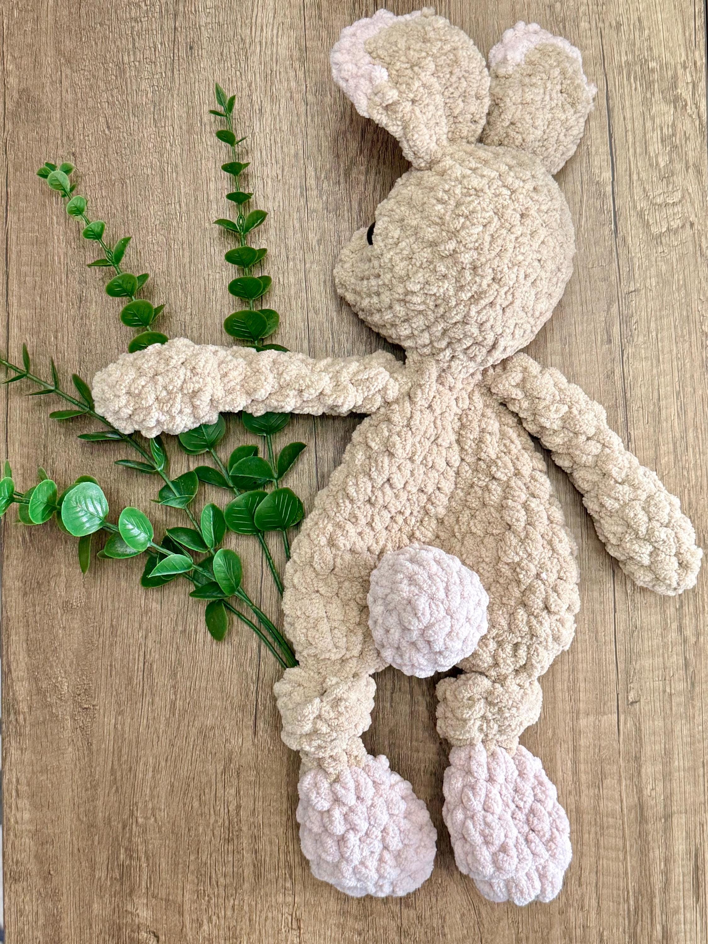 Rye Rabbit Crochet Knotted Lovey Snuggler - Etsy