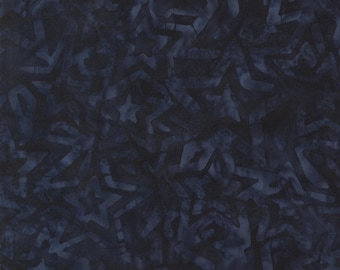 Navy Night Star Batik Fabric, 106-inch Wide Quilt Backing - Timeless Treasures Hand-Dyed Cotton