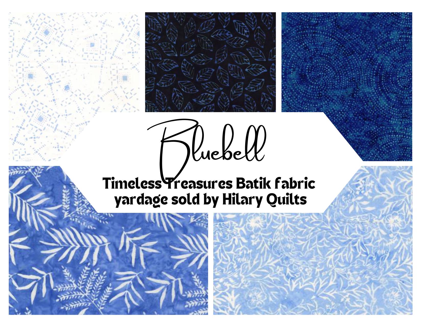 Bluebell Blue Batik Fabric - Timeless Treasures Hand-dyed Cotton - Etsy