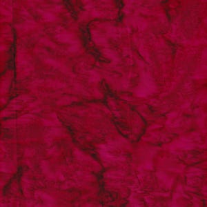 Deep Red Ruby Watercolor Batik Fabric - Hoffman Hand-Dyed Cotton
