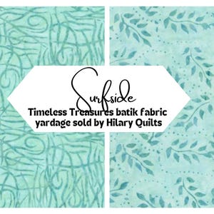 Surfside Teal Batik Fabric - Timeless Treasures Hand-Dyed Cotton