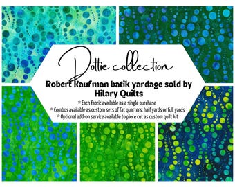 Dottie Stream of Bubbles Robert Kaufman batik fabric in 5 varieties sold by the yard or half yard