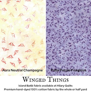 Winged Things Batik Fabric - Island Batik Hand-Dyed Cotton