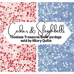 Cedar & Sleighbells Snow Dots Floating Pearls Batik Fabric - Timeless Treasures Hand-Dyed Cotton