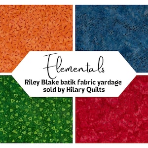 Elementals Bright Blender Batik Fabric - Riley Blake Hand-Dyed Cotton