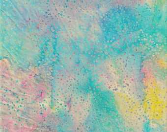 Pastel Rainbow Batik Fabric - Hoffman 885 Bali Dots Hand-Dyed Cotton