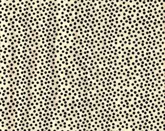 White with Black Spots Sea Side Batik Fabric - Island Batik Hand-Dyed Cotton