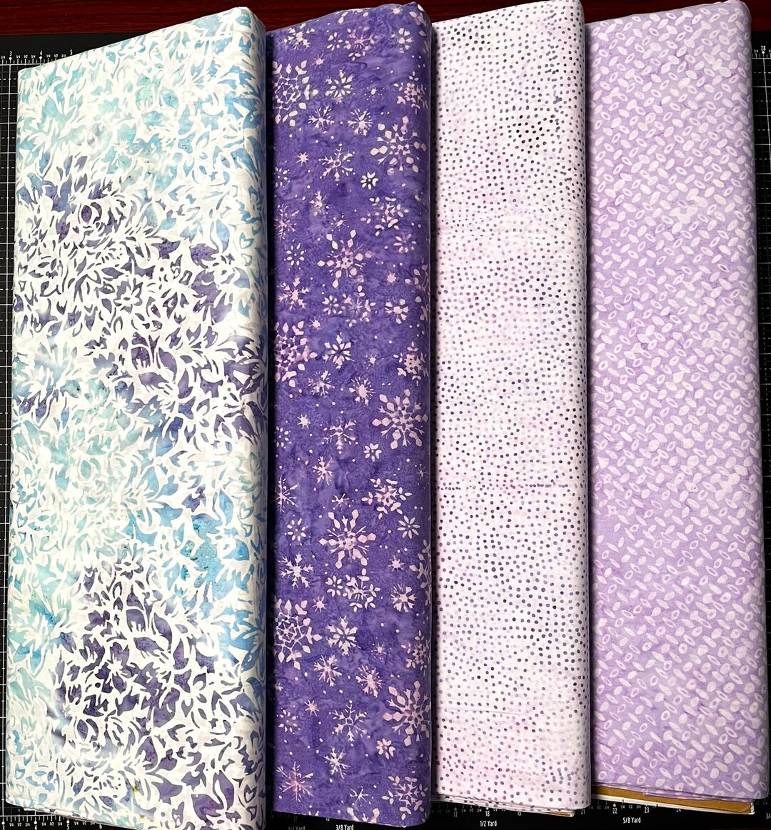 Crystal Winter Lilac Batik Fabric - Timeless Treasures Hand-dyed Cotton ...