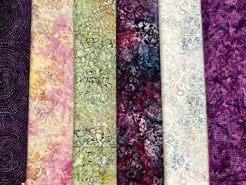 Chateau Rose & Berry Batik Fabric - Timeless Treasures Hand-dyed Cotton ...