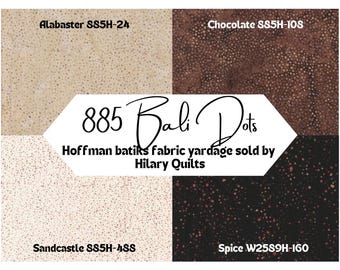 Tan & Brown Batik Fabric - Hoffman 885 Bali Dots Hand-Dyed Cotton