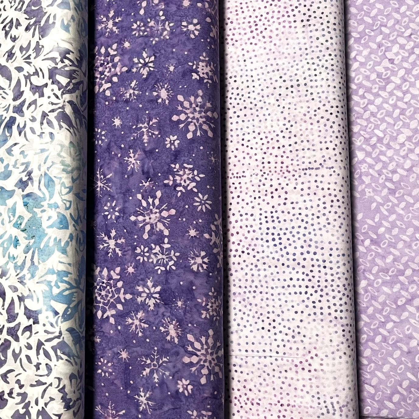 Crystal Winter Lilac Batik Fabric - Timeless Treasures Hand-dyed Cotton ...