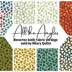 All the Angles Triangle Batik Fabric - Benartex Hand-Dyed Cotton