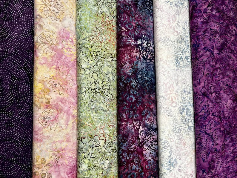 Chateau Rose & Berry Batik Fabric - Timeless Treasures Hand-dyed Cotton ...