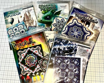 Quiltworx Paper Piecing Quilt Patterns - Riptides, Macaw, Lakeshore, Dragon's Tail