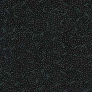 Black Petals batik fabric from Flora Nova collection by Island Batik, sold by the yard or half yard
