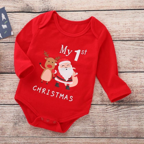 First Christmas Outfit 1st Christmas Baby Boy 1st Christmas - Etsy