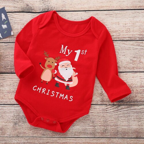 First Christmas Outfit 1st Christmas Baby Boy 1st Christmas Etsy