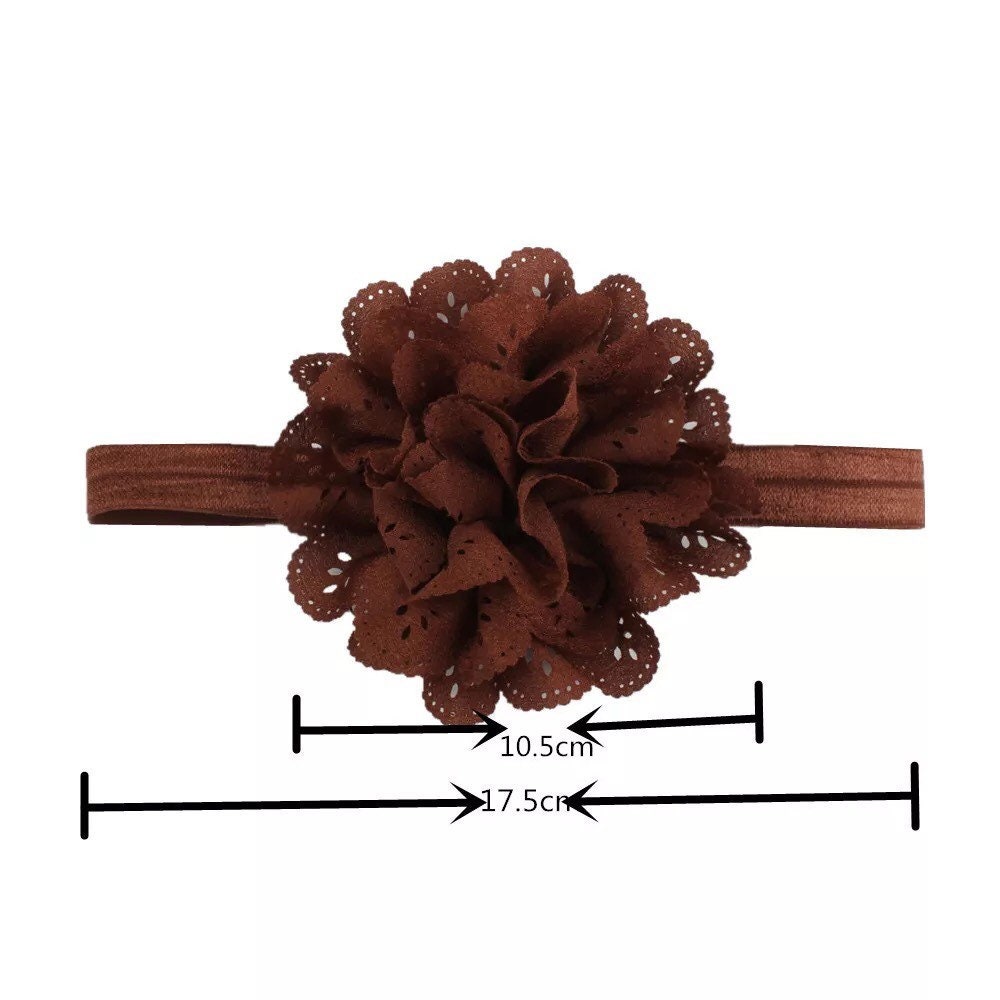 Baby Girl Thin Flower Headband, Skinny Headband for Girls, Newborn
