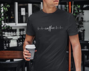 Camiseta unissex Coffee Beat, presente para amantes de café, camiseta para viciados em cafeína, citação engraçada sobre café, camiseta para expresso