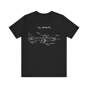 How Planes Fly - It&#39;s Magic - Soft cotton Unisex Tee, Aviation Pilot Gift, Aircraft Enthusiast Shirt, Airplane Lover Top, Aviation Humor