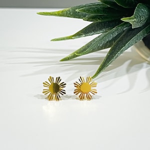 Golden Sun Stud Earrings