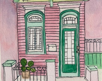 Pink Shotgun House Giclée Print