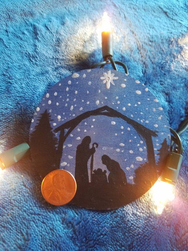 Círculo de madera pintado a mano decoración de pared o | Etsy