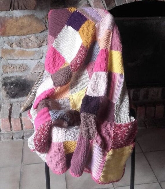 Plaid Patchwork en Laine